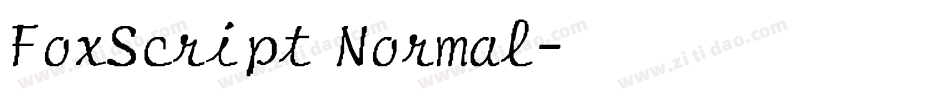 FoxScript Normal字体转换